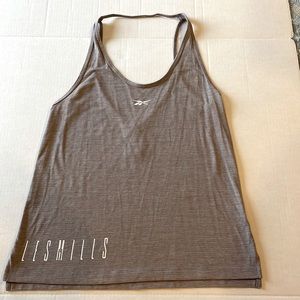 Reebok LES MILLS Gray Strappy Tank Top - Size XS